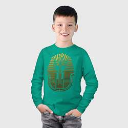Лонгслив хлопковый детский Тутанхамон, цвет: зеленый — фото 2