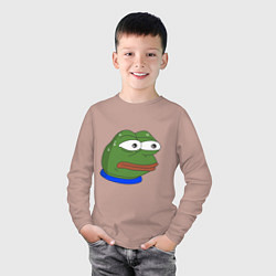 Лонгслив хлопковый детский Pepe MonkaS, цвет: пыльно-розовый — фото 2