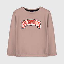 Лонгслив хлопковый детский BACKWOODS, цвет: пыльно-розовый