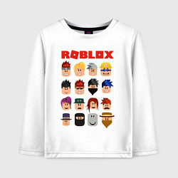 Лонгслив хлопковый детский ROBLOX, цвет: белый