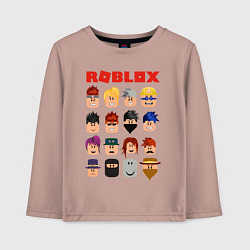 Лонгслив хлопковый детский ROBLOX, цвет: пыльно-розовый