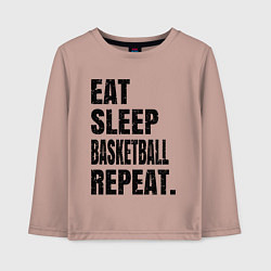 Детский лонгслив EAT SLEEP BASKETBALL REPEAT