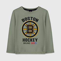 Лонгслив хлопковый детский BOSTON BRUINS NHL, цвет: авокадо