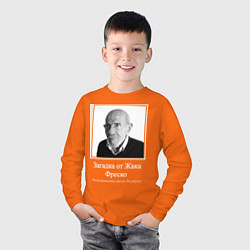 Лонгслив хлопковый детский Загадка от Жака Фреско, цвет: оранжевый — фото 2