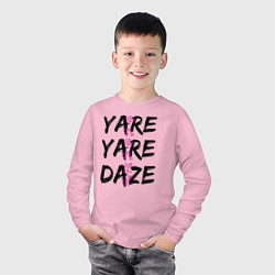 Лонгслив хлопковый детский YARE YARE DAZE, цвет: светло-розовый — фото 2