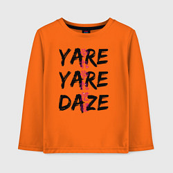 Лонгслив хлопковый детский YARE YARE DAZE, цвет: оранжевый