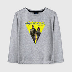 Лонгслив хлопковый детский Cyberpunk 2077, цвет: меланж