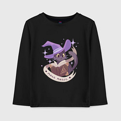 Лонгслив хлопковый детский Make Magic, цвет: черный