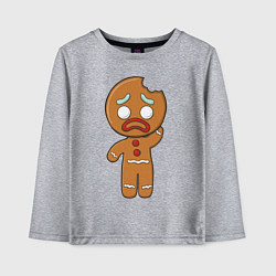 Лонгслив хлопковый детский Рождественский Пряник, цвет: меланж