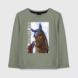 Лонгслив хлопковый детский Number one, цвет: авокадо