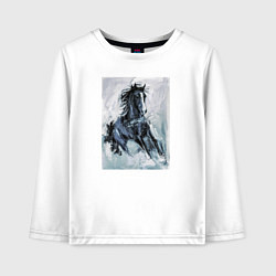 Детский лонгслив Лошадь арт