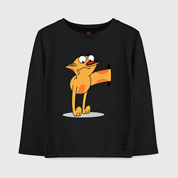 Лонгслив хлопковый детский Котопес, цвет: черный