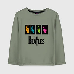 Лонгслив хлопковый детский Всемирный день The Beatles, цвет: авокадо