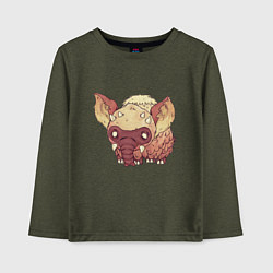 Лонгслив хлопковый детский Dont Starve, цвет: меланж-хаки