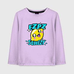 Лонгслив хлопковый детский Easy Peasy Lemon Squeezy, цвет: лаванда
