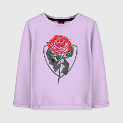 Лонгслив хлопковый детский Skull&Rose, цвет: лаванда