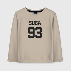 Лонгслив хлопковый детский BTS - Suga 93, цвет: миндальный