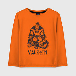 Лонгслив хлопковый детский Valheim Викинг Берсерк, цвет: оранжевый