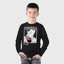 Лонгслив хлопковый детский Хисока, цвет: черный — фото 2