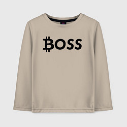 Детский лонгслив БИТКОИН ДЕД BITCOIN BOSS