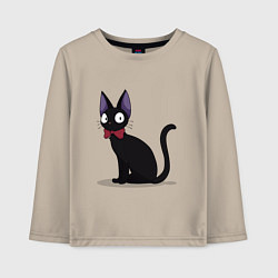 Лонгслив хлопковый детский Кот студии Гибли, цвет: миндальный