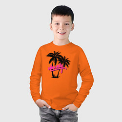 Лонгслив хлопковый детский GTA Vice City, цвет: оранжевый — фото 2