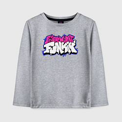 Лонгслив хлопковый детский Friday Night Funkin, лого, цвет: меланж