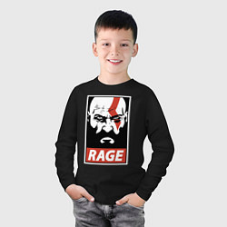 Лонгслив хлопковый детский RAGE GOW, цвет: черный — фото 2