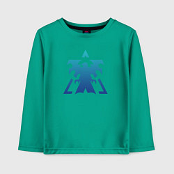 Лонгслив хлопковый детский Terran logo Blue, цвет: зеленый