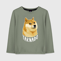 Лонгслив хлопковый детский ПЕС МЕМTAKNADO, цвет: авокадо