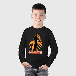 Лонгслив хлопковый детский Арт Ичиго Блич, цвет: черный — фото 2