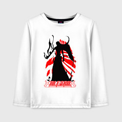 Лонгслив хлопковый детский Арт Ичиго Куросаки Блич, цвет: белый