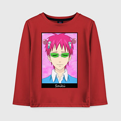 Детский лонгслив Сайки Кусуо вздыхает закрыв глаза