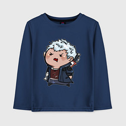 Лонгслив хлопковый детский Baby Nero, цвет: тёмно-синий