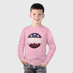 Лонгслив хлопковый детский DMX USA, цвет: светло-розовый — фото 2