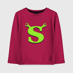 Лонгслив хлопковый детский Shrek: Logo S, цвет: маджента