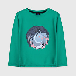 Лонгслив хлопковый детский Легоси и Хару, цвет: зеленый