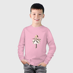 Лонгслив хлопковый детский Сейбер, цвет: светло-розовый — фото 2
