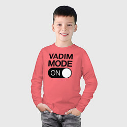 Лонгслив хлопковый детский Vadim Mode On, цвет: коралловый — фото 2