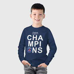 Лонгслив хлопковый детский PSG CHAMPIONS, цвет: тёмно-синий — фото 2