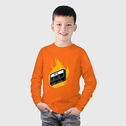 Лонгслив хлопковый детский BTS HOT БТС, цвет: оранжевый — фото 2