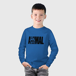 Лонгслив хлопковый детский ANIMAL ЭНИМАЛ, цвет: синий — фото 2