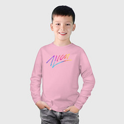 Лонгслив хлопковый детский AVICII АВТОГРАФ RAIBOW, цвет: светло-розовый — фото 2