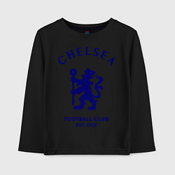 Лонгслив хлопковый детский Chelsea Est. 1905, цвет: черный