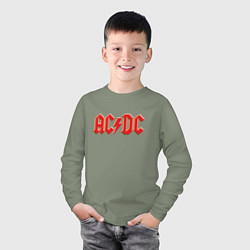 Лонгслив хлопковый детский ACDC, цвет: авокадо — фото 2