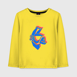 Лонгслив хлопковый детский DJ Llama, цвет: желтый