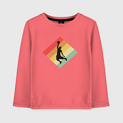 Лонгслив хлопковый детский Basket Player, цвет: коралловый