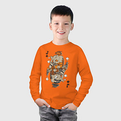 Лонгслив хлопковый детский Джокер, цвет: оранжевый — фото 2
