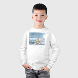 Лонгслив хлопковый детский Стрелка, Нижний Новгород, цвет: белый — фото 2