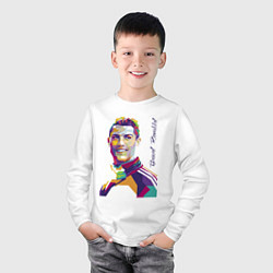 Лонгслив хлопковый детский Bravo! Ronaldo!, цвет: белый — фото 2